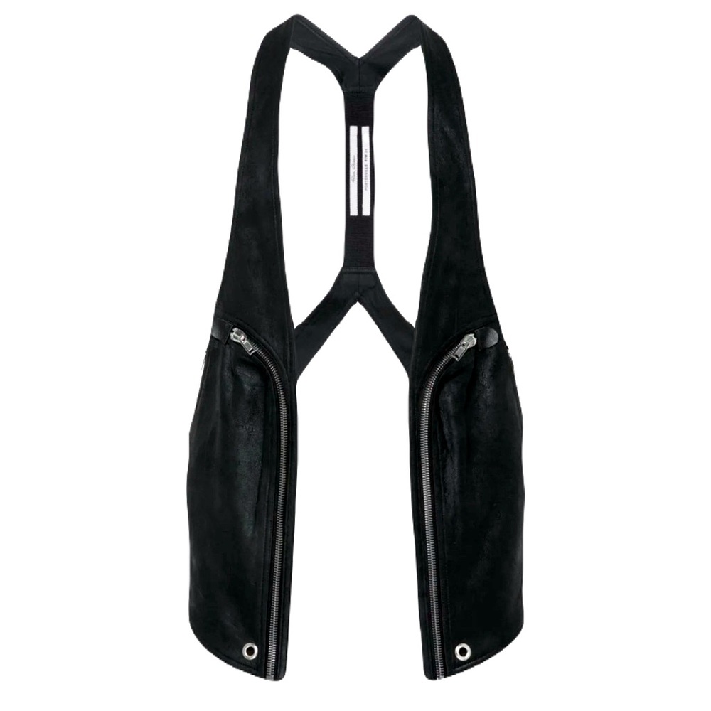 Rick Owens Leather Bauhaus vest